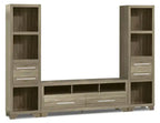 Glendale 99 3-Piece Entertainment Centre with Storage and Cable Management for TVs up to 65- Grey