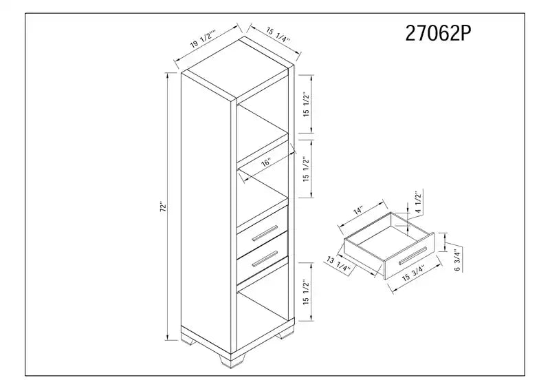 Meuble télé 3 pièces de 99 po avec gestion des câbles pour téléviseurs jusqu'à 65 po – MDF gris