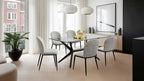 Chaise de salle à manger Ace avec tissu aspect lin