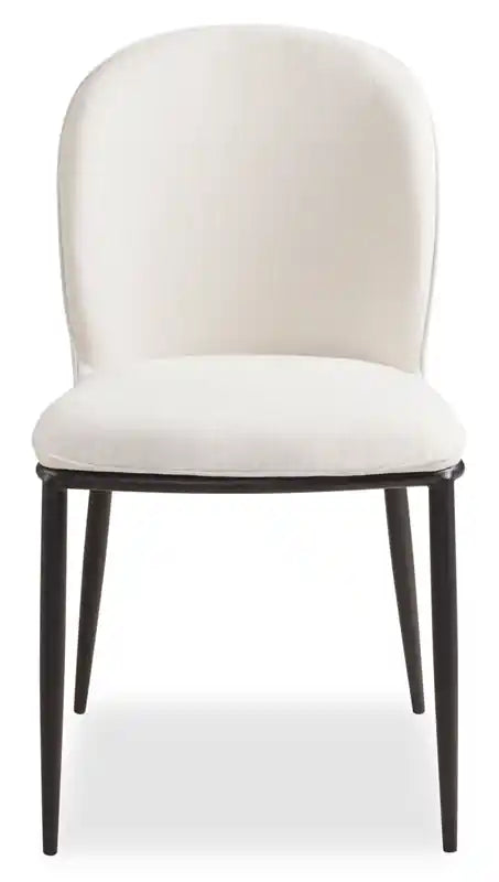 Chaise de salle à manger Ace avec tissu aspect lin