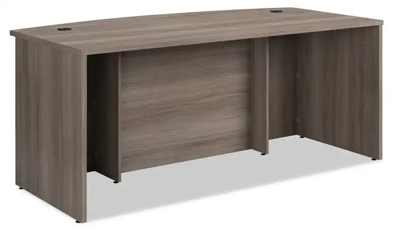 Bureau commercial de 180 cm avec plateau en mélamine de 2,5 cm, gestion des câbles et œillets passe-câbles – Cerisier classique