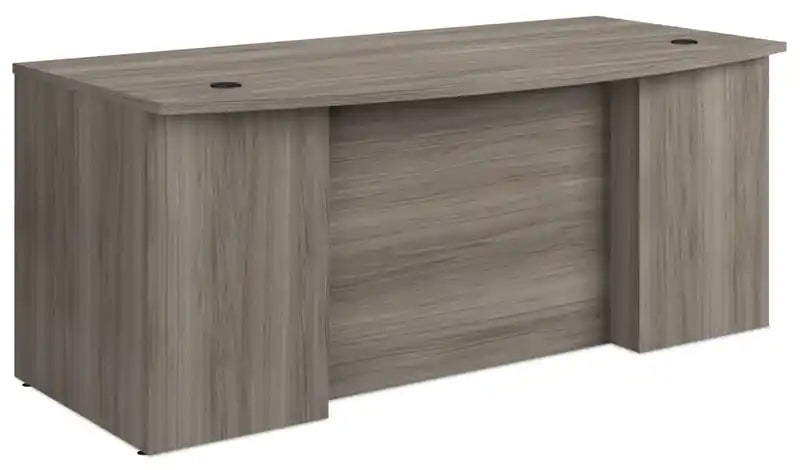 Bureau commercial de 180 cm avec plateau en mélamine de 2,5 cm, gestion des câbles et œillets passe-câbles – Cerisier classique