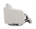 Fauteuil inclinable pivotant motorisé en tissu Cindy Crawford Home Aspen 33,5 avec repose-pieds motorisé - Albâtre