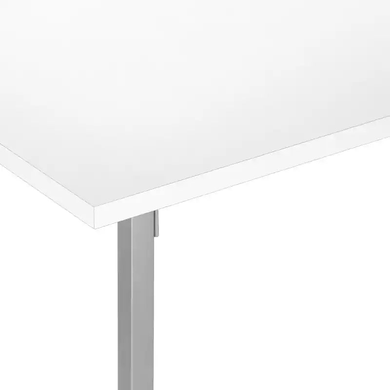 Table basse moderne Atlas 40 - Plateau blanc avec pieds en métal gris