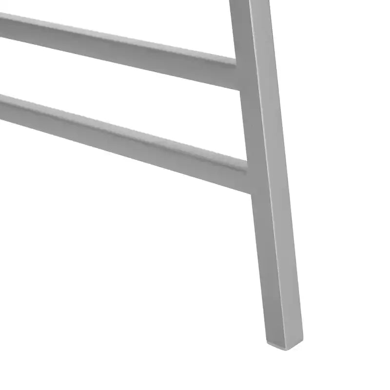 Table basse moderne Atlas 40 - Plateau blanc avec pieds en métal gris