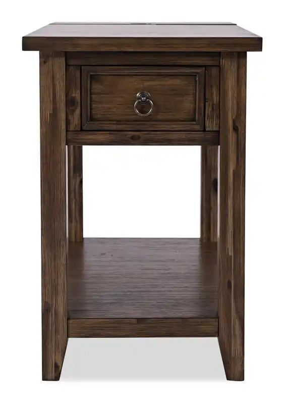 Branson 16 Chairside Table with Storage, Shelf and USB Port