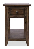 Branson 16 Chairside Table with Storage, Shelf and USB Port