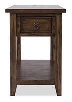 Branson 16 Chairside Table with Storage, Shelf and USB Port