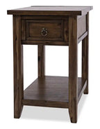 Table d'appoint Branson 16 avec rangement, étagère et port USB