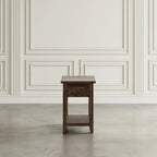 Table d'appoint Branson 16 avec rangement, étagère et port USB