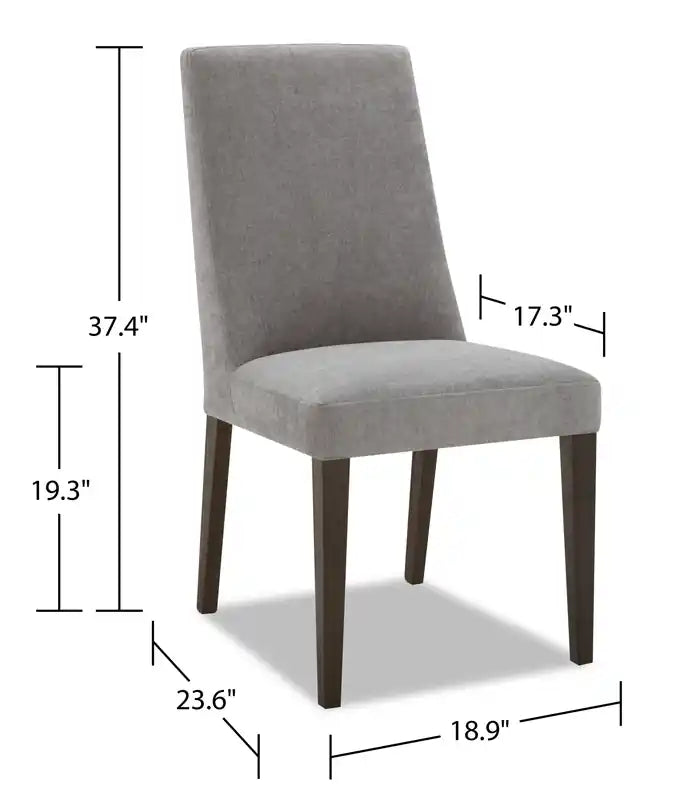 Chaise de salle à manger Cora en tissu polyester