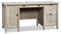 Costa 59.06 Commercial Grade Computer Office Desk with 2-Drawers & Cabinet - Chalked Chestnut