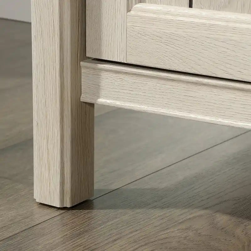 Bureau informatique de qualité commerciale de 150 cm avec 2 tiroirs, un classeur et une étagère réglable – Chêne cendré, garantie de 5 ans