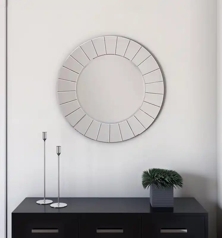 Miroir Mural Carré Entièrement en Verre de 76 x 76 cm – Design Moderne Sans Cadre pour Salle de Bain, Chambre ou Couloir