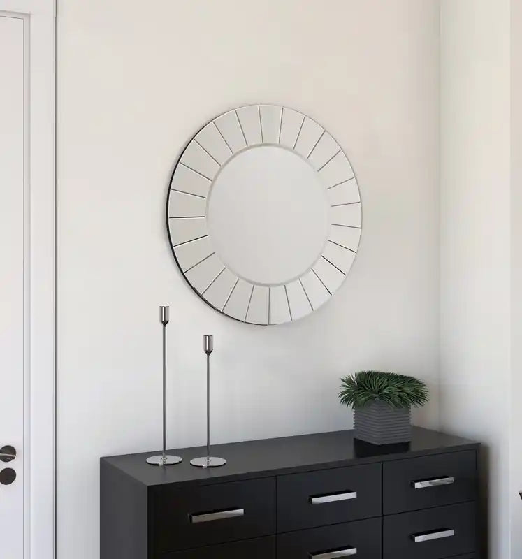 Miroir Mural Carré Entièrement en Verre de 76 x 76 cm – Design Moderne Sans Cadre pour Salle de Bain, Chambre ou Couloir