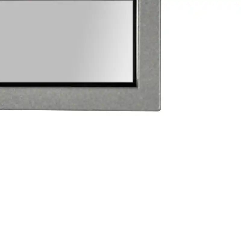 Miroir mural rectangulaire 32" x 24" avec cadre en métal argenté – Décoration moderne pour salle de bain, chambre ou couloir