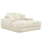 Banquette longue Sealy de 68 po en mousse Snug avec velours côtelé en fausse fourrure et base à ressorts ensachés – Confort douillet