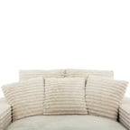 Banquette longue Sealy de 68 po en mousse Snug avec velours côtelé en fausse fourrure et base à ressorts ensachés – Confort douillet