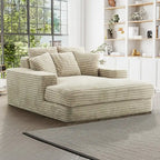 Banquette longue Sealy de 68 po en mousse Snug avec velours côtelé en fausse fourrure et base à ressorts ensachés – Confort douillet