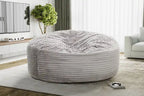 Pouf poire Sealy Kade en velours côtelé avec mousse haute densité
