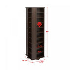 Tour de rangement rotative 4 faces pour CD et médias de 165 cm avec 36 étagères réglables – Peut contenir plus de 1000 CD, Garantie de 5 ans