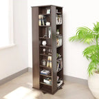 Tour de rangement rotative 4 faces pour CD et médias de 165 cm avec 36 étagères réglables – Peut contenir plus de 1000 CD, Garantie de 5 ans