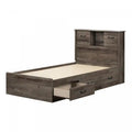Ulysses Storage Bed And Bookcase Headboard Set Fall Oak - South Shore Twin Bed