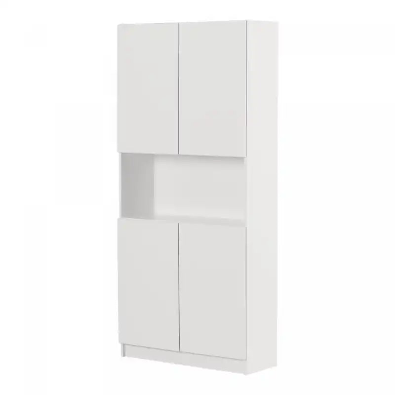 Liora 4-door Bookcase With Open Storage - Pure White