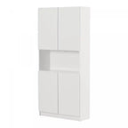 Liora 4-door Bookcase With Open Storage - Pure White