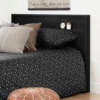 Tête de lit Holland Grand Lit/Très Grand Lit avec étagère de rangement – Chêne noir