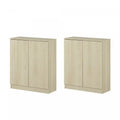 Arum Set Of 2 Sideboards With 2 Doors Bleached Oak - South Shore Buffet