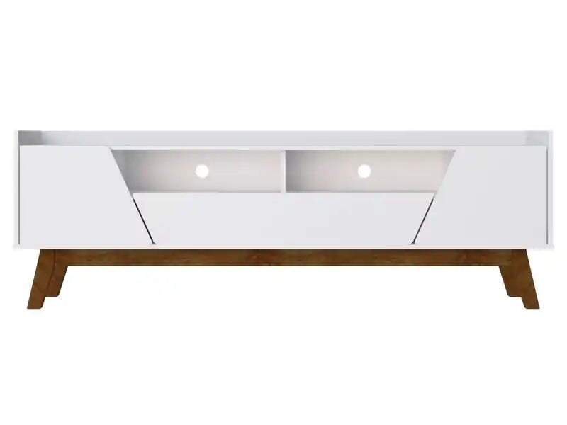 Manhattan Comfort Mid-Century Modern Marcus 70.86 TV Stand with Solid Wood Legs