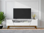 Meuble TV Manhattan Comfort Marcus Mid-Century Modern 180 cm avec pieds en bois massif