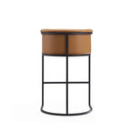 Tabouret de bar en métal Cosmopolitan 37.8 Manhattan Comfort - Camel et Noir