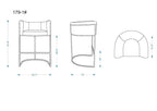 Tabouret de bar en métal Cosmopolitan 37.8 Manhattan Comfort - Camel et Noir
