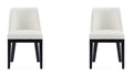 Manhattan Comfort Set of 2 Gansevoort Modern Faux Leather Dining Chairs