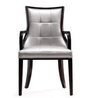 Manhattan Comfort Lot de 2 chaises de salle à manger Fifth Avenue en similicuir - couleur selle et noyer