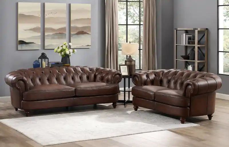 Canapé en cuir Hydeline Brixton