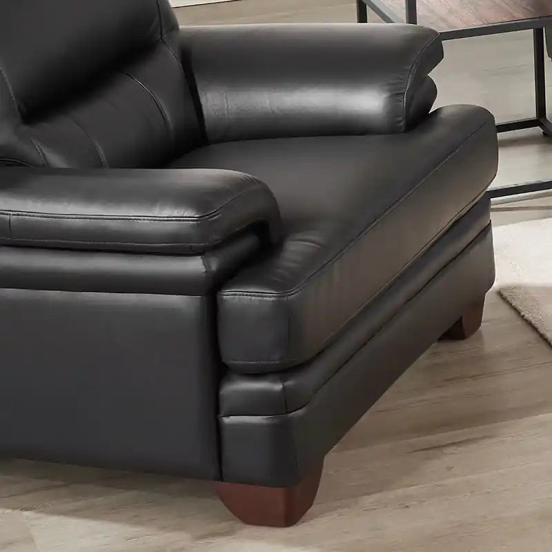 Chaise en cuir Hydeline Luxor