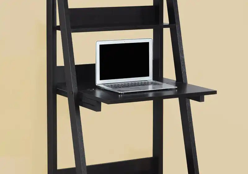 Combinaison bureau et bibliothèque échelle de 25,5 pouces avec espace de travail rabattable – Bureau à domicile contemporain