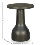 Table d'appoint ronde moderne en bois massif Eldon 20 - Porpoise