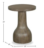 Table d'appoint ronde moderne en bois massif Eldon 20 - Porpoise