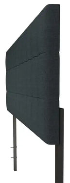 Tête de lit rembourrée Ellis en tissu anthracite, capitonnée