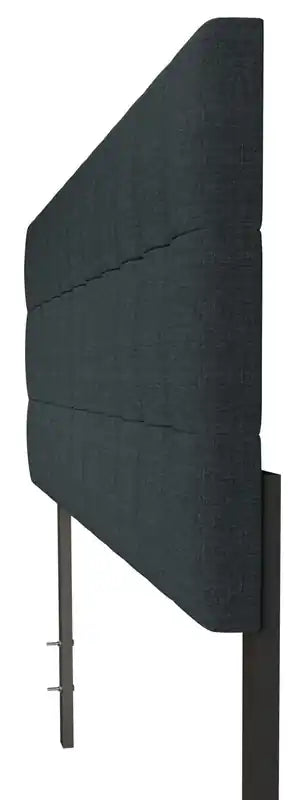 Tête de lit rembourrée Ellis en tissu anthracite, capitonnée
