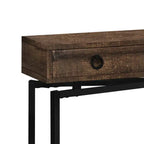 Console industrielle de 42,5 po avec tiroir de rangement – Aspect bois de récupération marron et métal noir