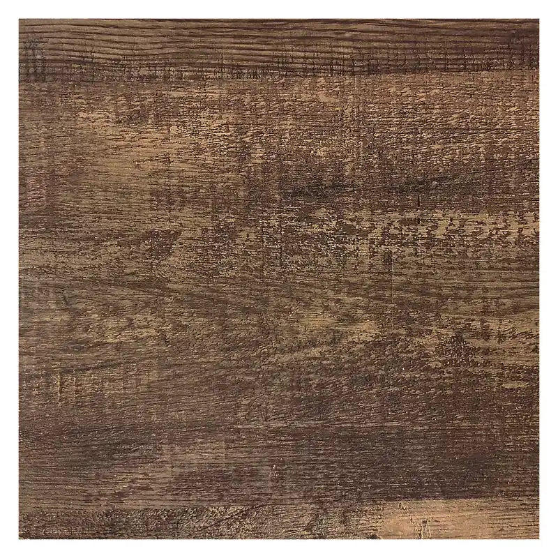 Console industrielle de 42,5 po avec tiroir de rangement – Aspect bois de récupération marron et métal noir