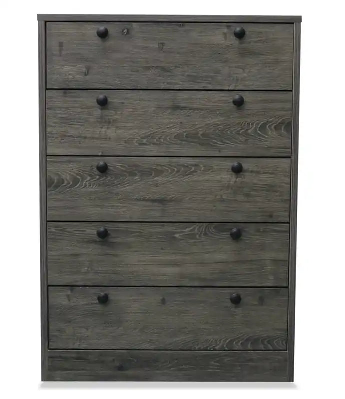 Commode de chambre Hart, 5 tiroirs, 24,6 larg. x 36,2 haut., Fabriquée au Canada