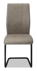 Chaise de salle à manger moderne avec revêtement en cuir végétalien – Style contemporain, cadre robuste
