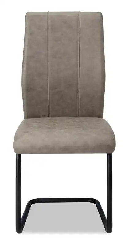 Chaise de salle à manger moderne avec revêtement en cuir végétalien – Style contemporain, cadre robuste