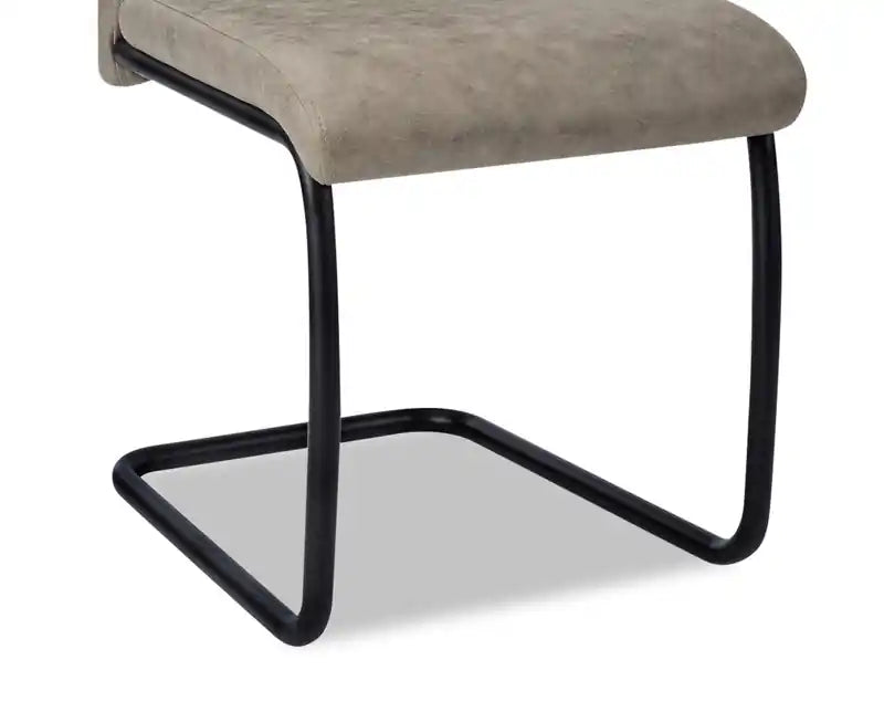 Chaise de salle à manger moderne avec revêtement en cuir végétalien – Style contemporain, cadre robuste
